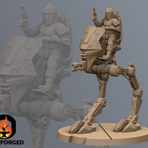 Mercenary Walker with Pilot SW Legion RPG 3D Printed Sci-FI Miniature Mini