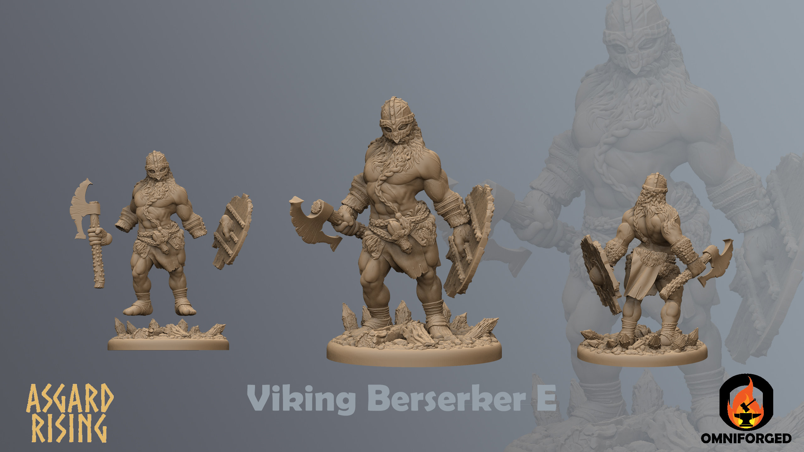 Viking Berserker | 32mm | Asgard Rising | Human Warrior | Miniatures for D&D | - Picture 12 of 13