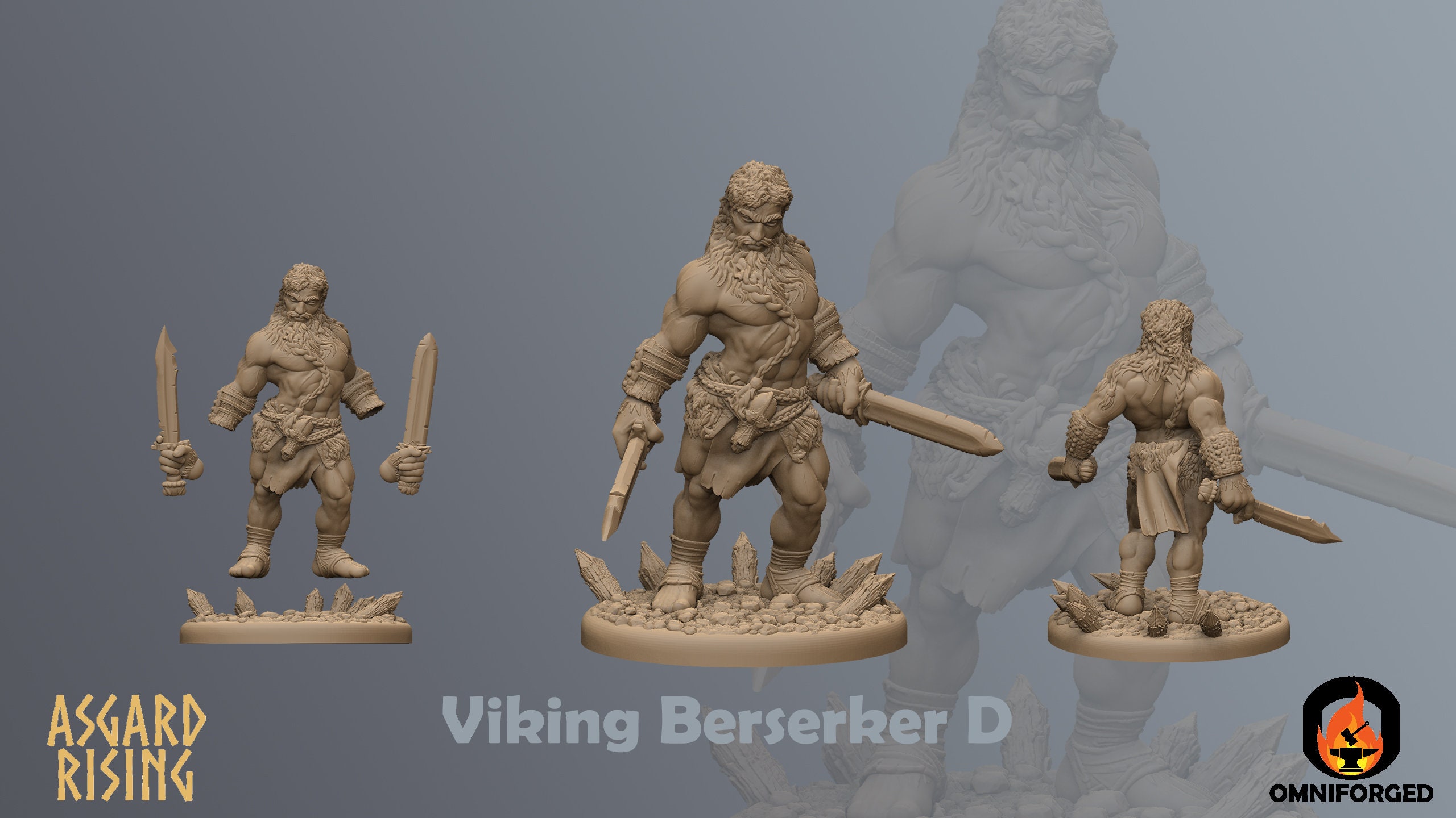 Viking Berserker | 32mm | Asgard Rising | Human Warrior | Miniatures for D&D | - Picture 11 of 13
