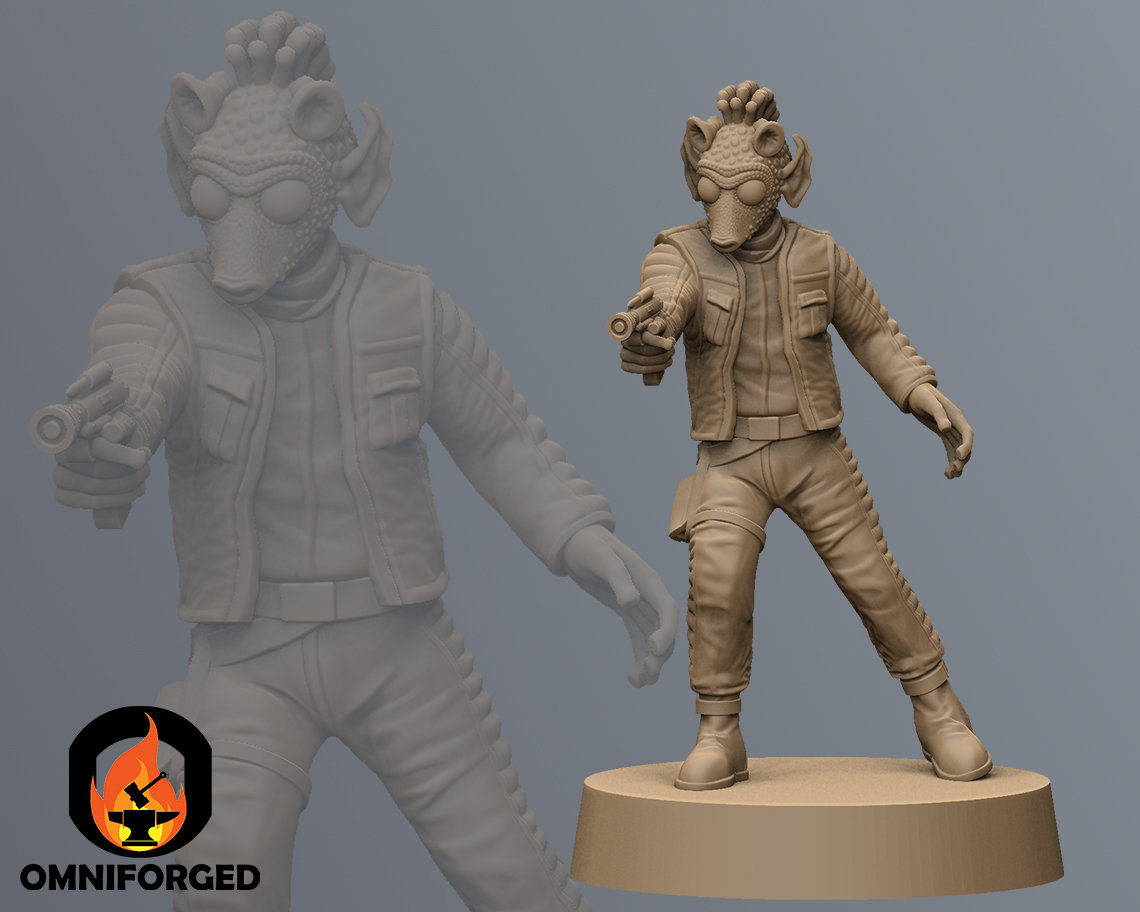 Green Bounty Hunter Star wars Legion Miniature 3D Printed