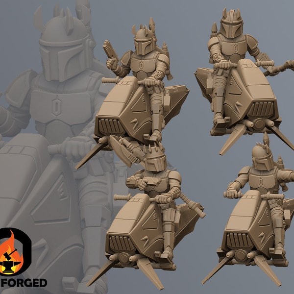 Mercenary Swoop Bikes | Anvilrage Studios | Legion Scale | 3D Printed Figure
