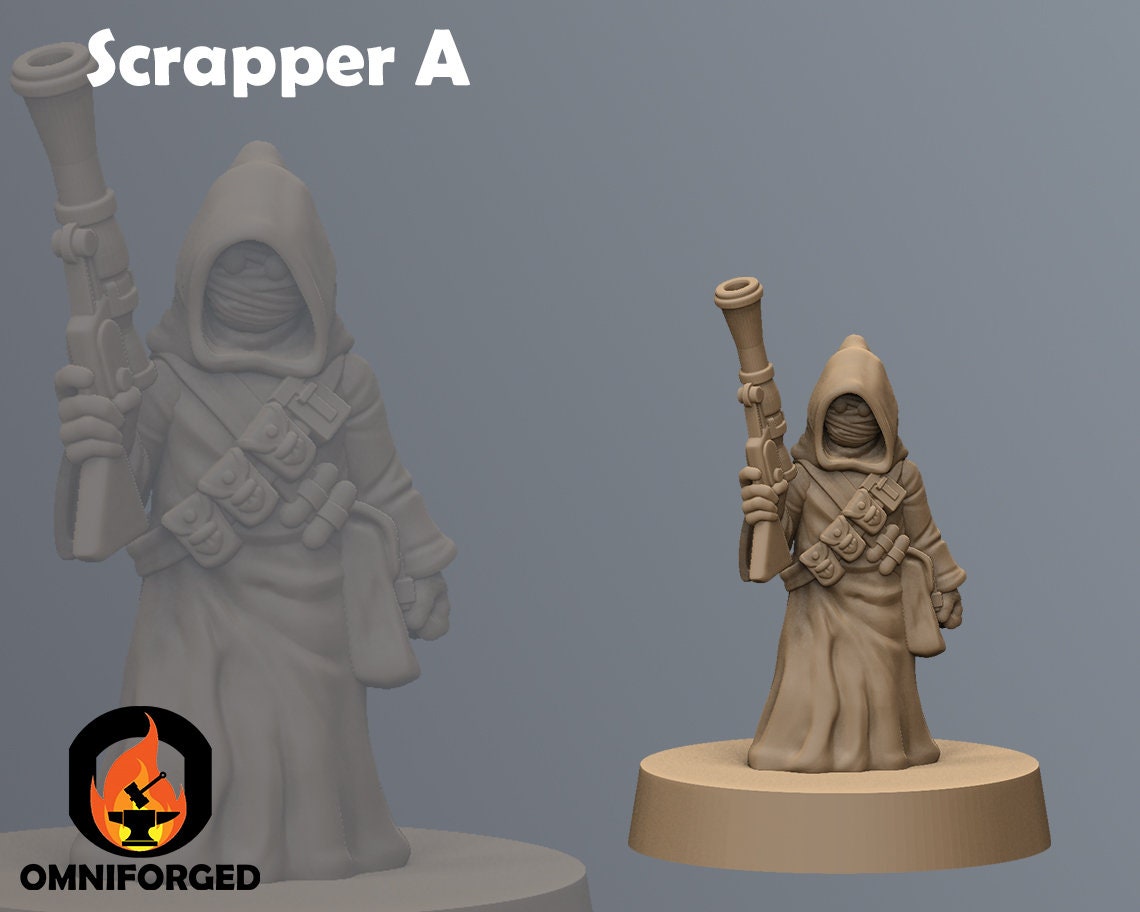 Sand Scrappers Star Wars Legion Shatterpoint Jawa 3D Printed Mini Miniature - Picture 10 of 19