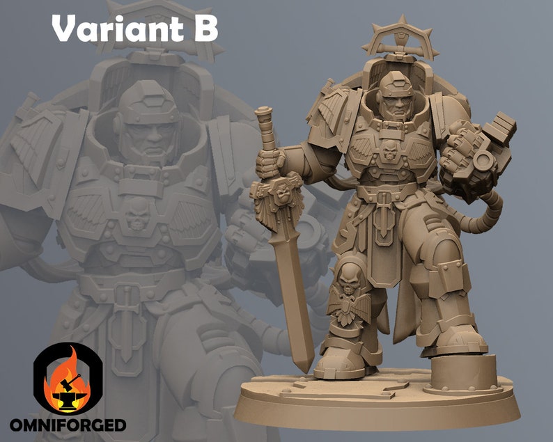 Tribune Siderum Knights Ghamak 3D Printed Miniature B