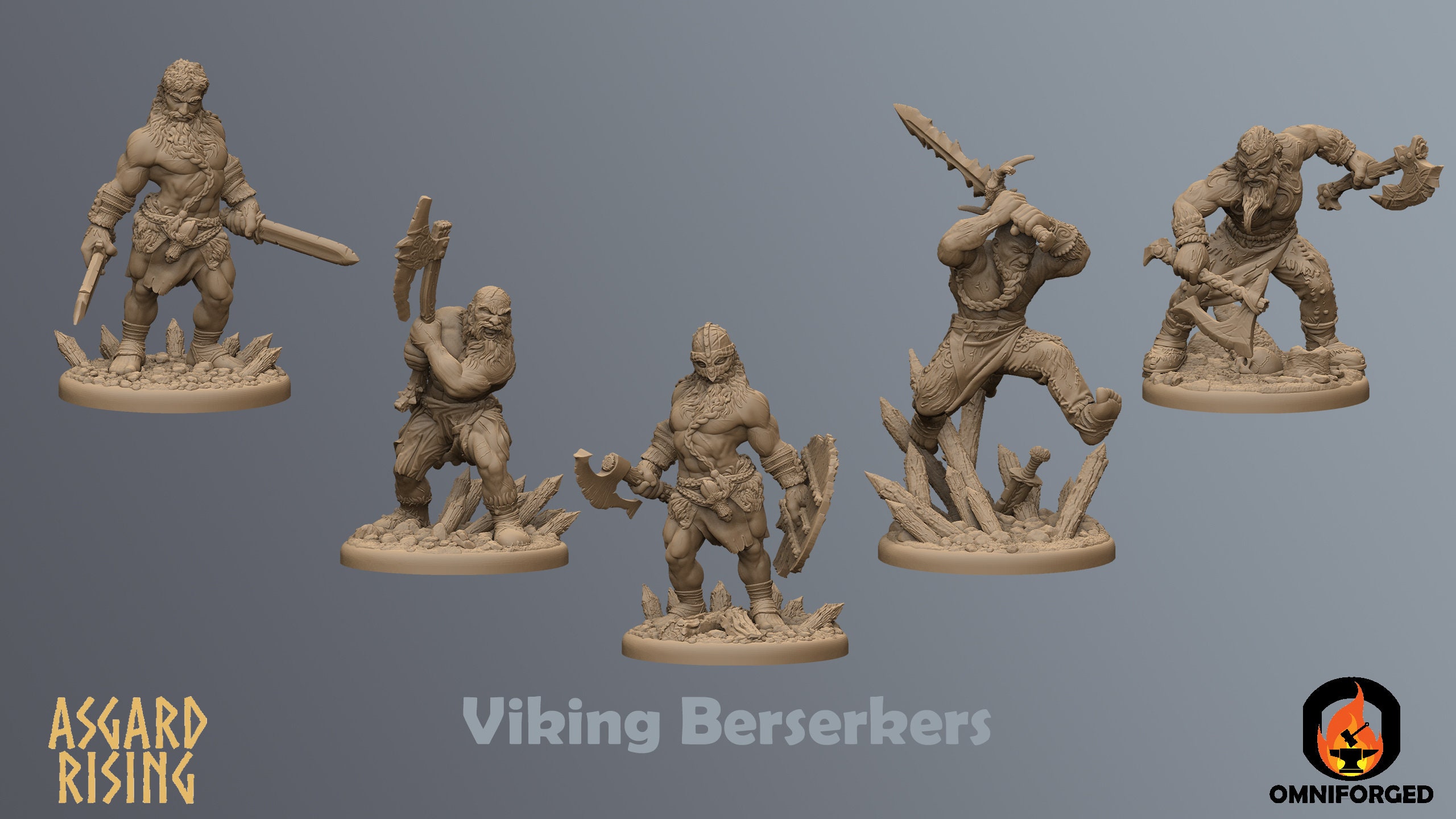 Viking Berserker | 32mm | Asgard Rising | Human Warrior | Miniatures for D&D | - Picture 13 of 13