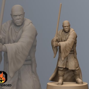 Mystical General Warrior SW Legion RPG 3D Printed Sci-FI Miniature Mini