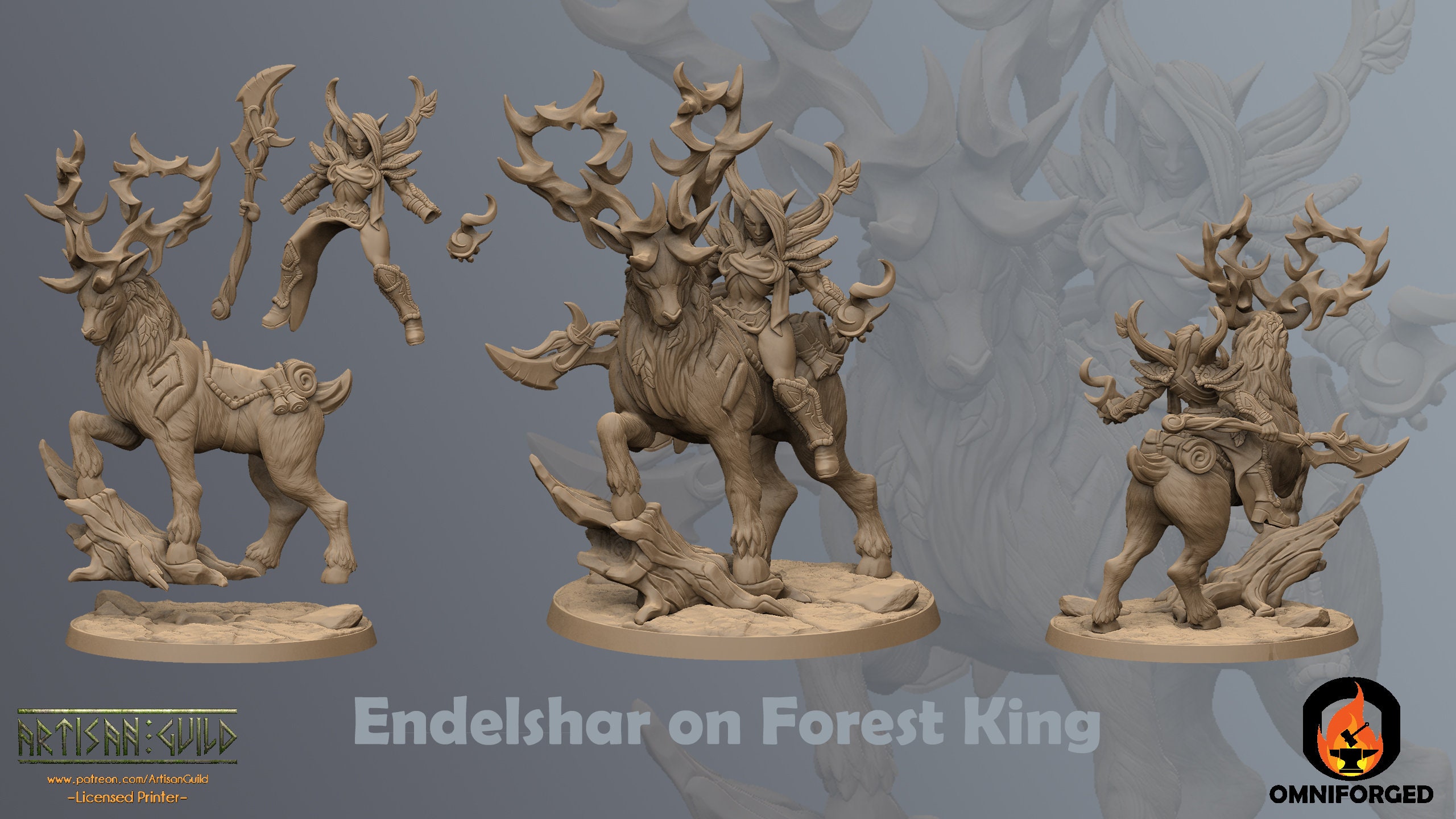 Endelshar on the Forest King | 32 mm | Artisan Guild | Gioco da tavolo | RPG - Foto 4 di 5