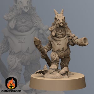 Ewok Warrior with spear and horn Endor SW Legion Miniature Mini RPG Sci-FI