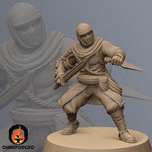 Mizuchi Ninja | Kyoushuneko | Table Top Gaming Mini | RPG | D&D | 3D Printed Miniature 28mm