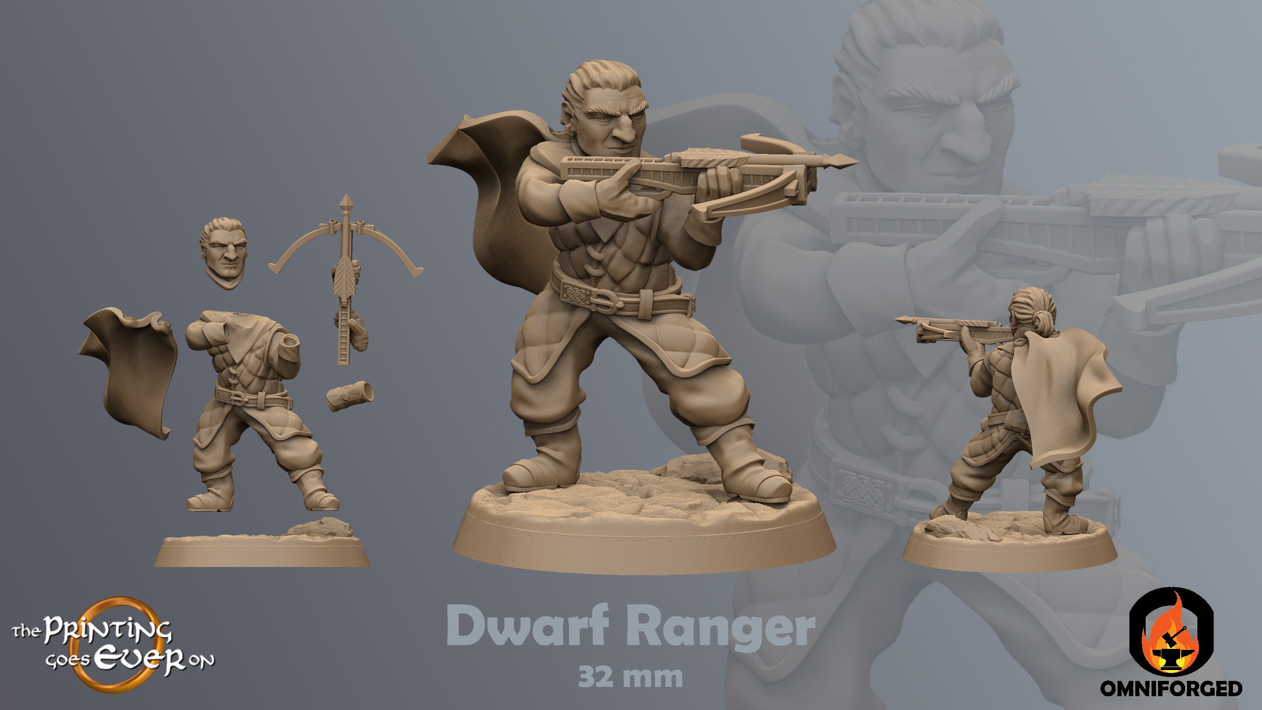 Dwarf Ranger 32 mm oder 28 mm | Der Druck geht immer weiter | RPG | D&D Miniaturen | - Bild 6 von 7