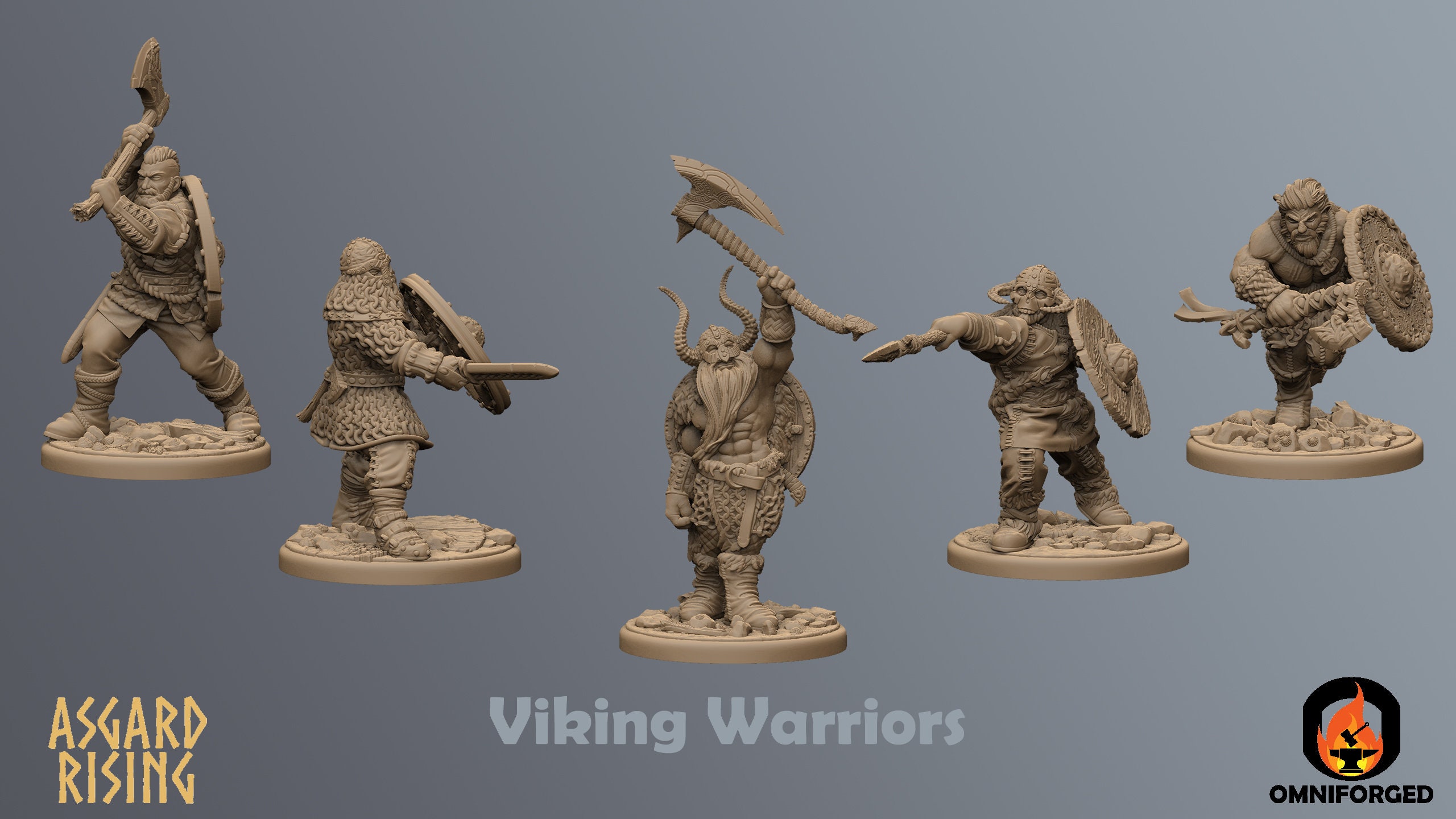 Viking Warriors | Asgard Rising | 32 mm | Juegos de mesa | RPG | D&D | 3D Pri - Imagen 15 de 15