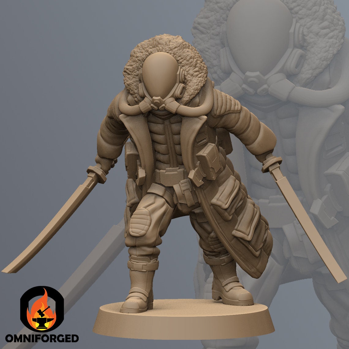 Roadseter Ronin Cyberpunk Gaming Figur | Unit9 | High Resolution 3D Printed - Bild 2 von 3