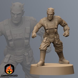 Ancient Horned General SW Legion RPG 3D Printed Sci-FI Miniature Mini
