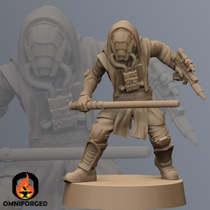 The Cybernetic SW Legion RPG 3D Printed Sci-FI Miniature Mini