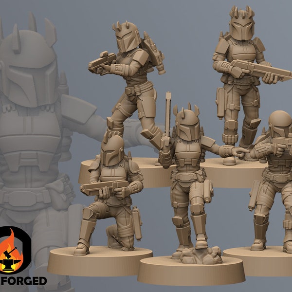 Mercenary Girls | Anvilrage Studios | Legion Scale | 3D Printed Figure