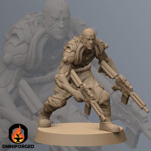Havoc Cyberpunk Unit9 3D Printed RPG Sci-FI Miniature Mini Figure 32mm