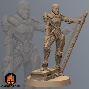 アルテミス サイバーパンク ユニット9 3Dプリント RPG SF ミニチュア ミニフィギュア 32 mm