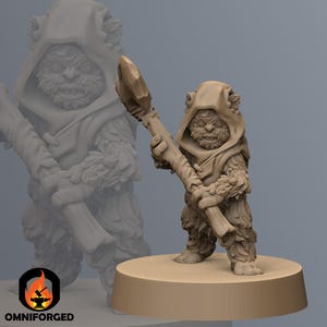 Ewok Warrior with Axe Endor SW Legion Miniature Mini RPG Sci-FI