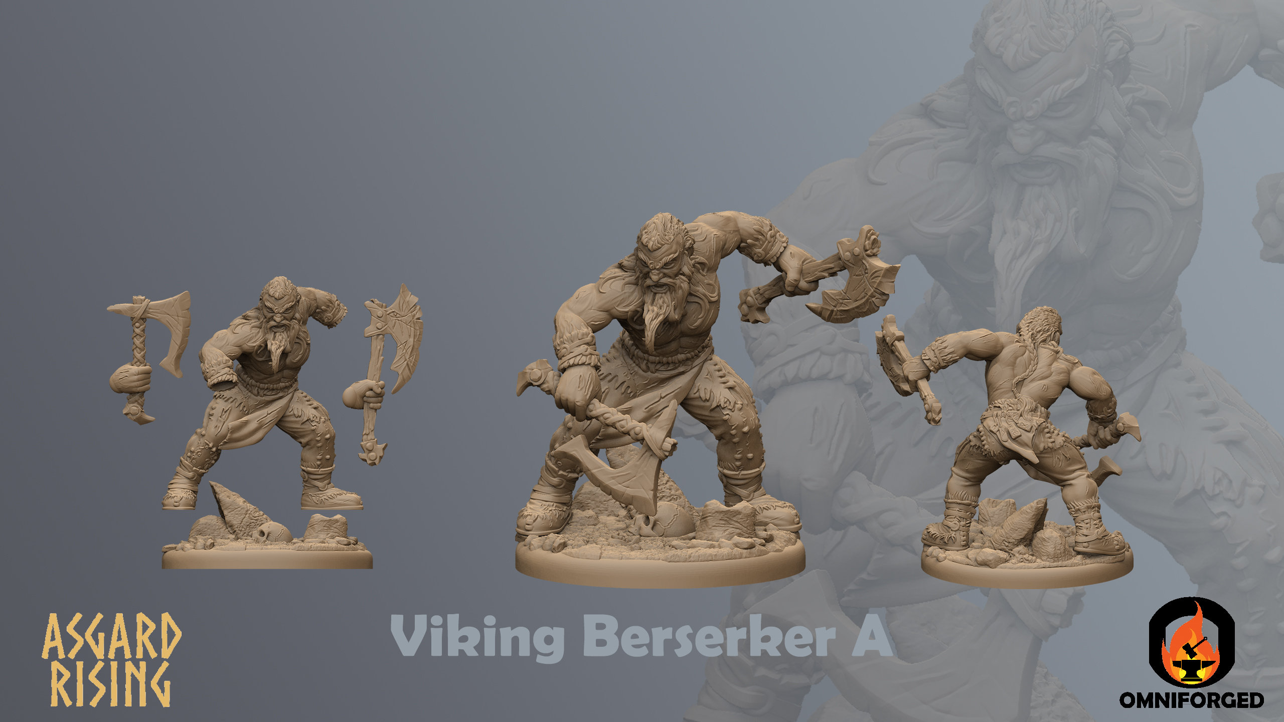 Viking Berserker | 32mm | Asgard Rising | Human Warrior | Miniatures for D&D | - Picture 8 of 13