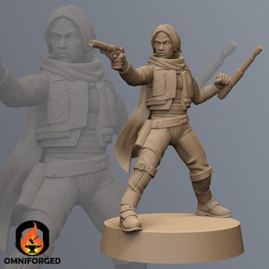 Jyn Erso Ready Pose SW Legion RPG 3D Printed Sci-FI Miniature Mini