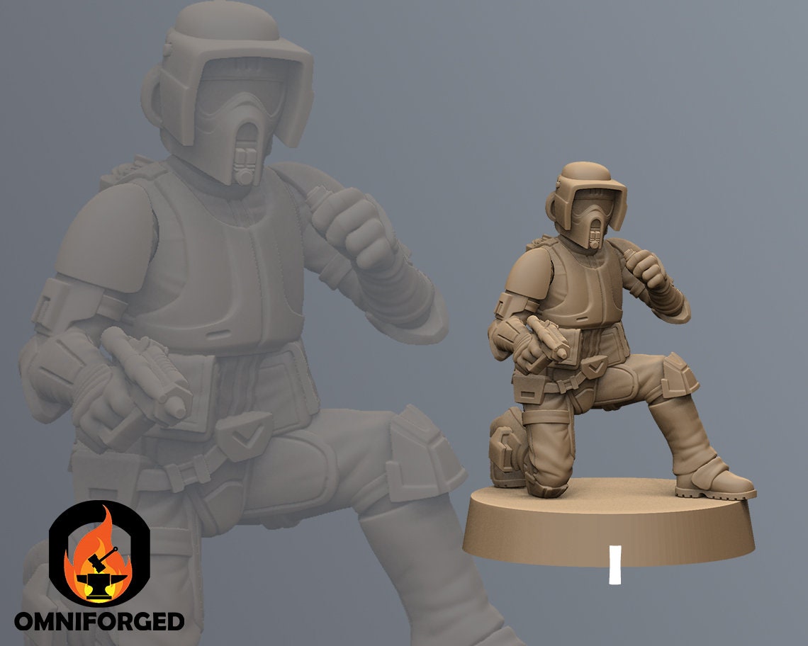 Scouts with Pistols Star wars Legion Miniature 3D Printed Resin Mini - Picture 15 of 16
