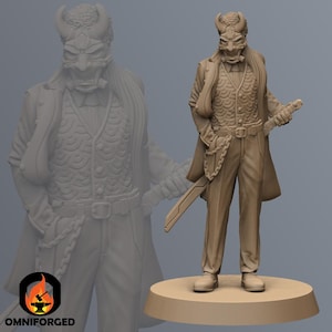 Kazunobu Cyberpunk Unit9 3D Printed RPG Sci-FI Miniature Mini Figure 32mm