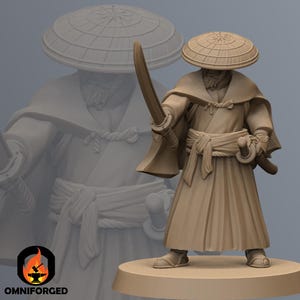 Ronin Warrior | Kyoushuneko | Table Top Gaming Mini | RPG | D&D | 3D Printed Miniature 28mm