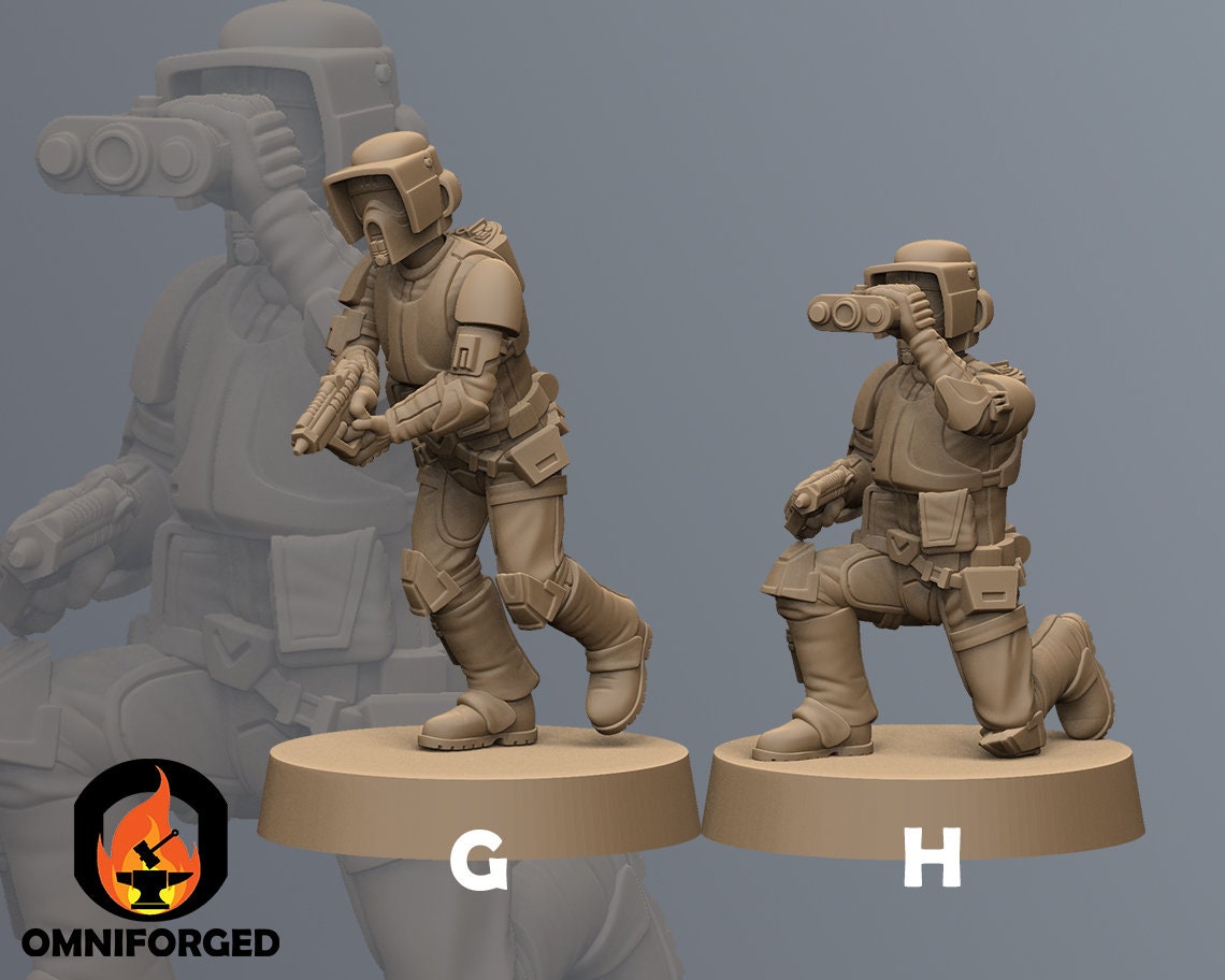 Scouts with Pistols Star wars Legion Miniature 3D Printed Resin Mini - Picture 13 of 16