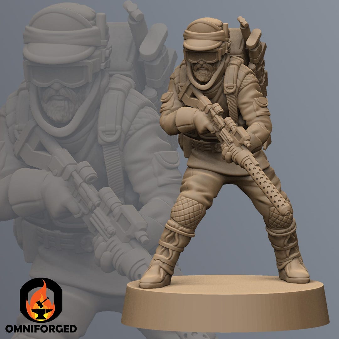Rpg Riffle Mount Rebel Hoth Trooper Heavy Rifle SW Legion RPG 3D Printed Sci-fi ...