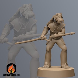 Aquatic Alien General SW Legion RPG 3D Printed Sci-FI Miniature Mini