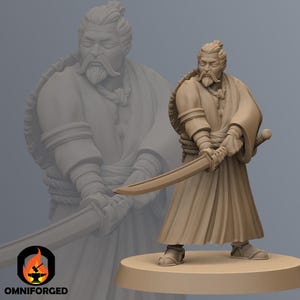 Ronin Warrior | Kyoushuneko | Table Top Gaming Mini | RPG | D&D | 3D Printed Miniature 28mm