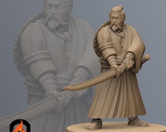 Ronin Warrior | Kyoushuneko | Table Top Gaming Mini | RPG | D&D | 3D Printed Miniature 28mm