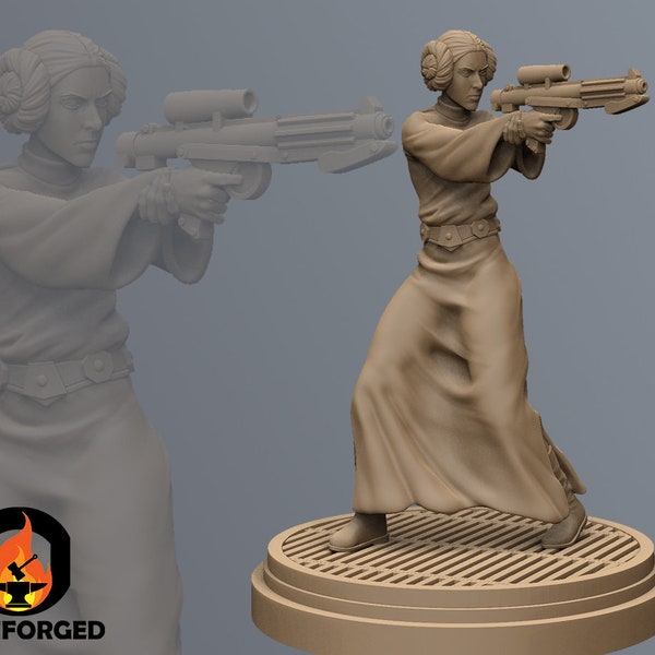 General Princess | C27 | Shatterpoint Scale | 40mm | Tabletop Gaming | 3D Printed Miniature