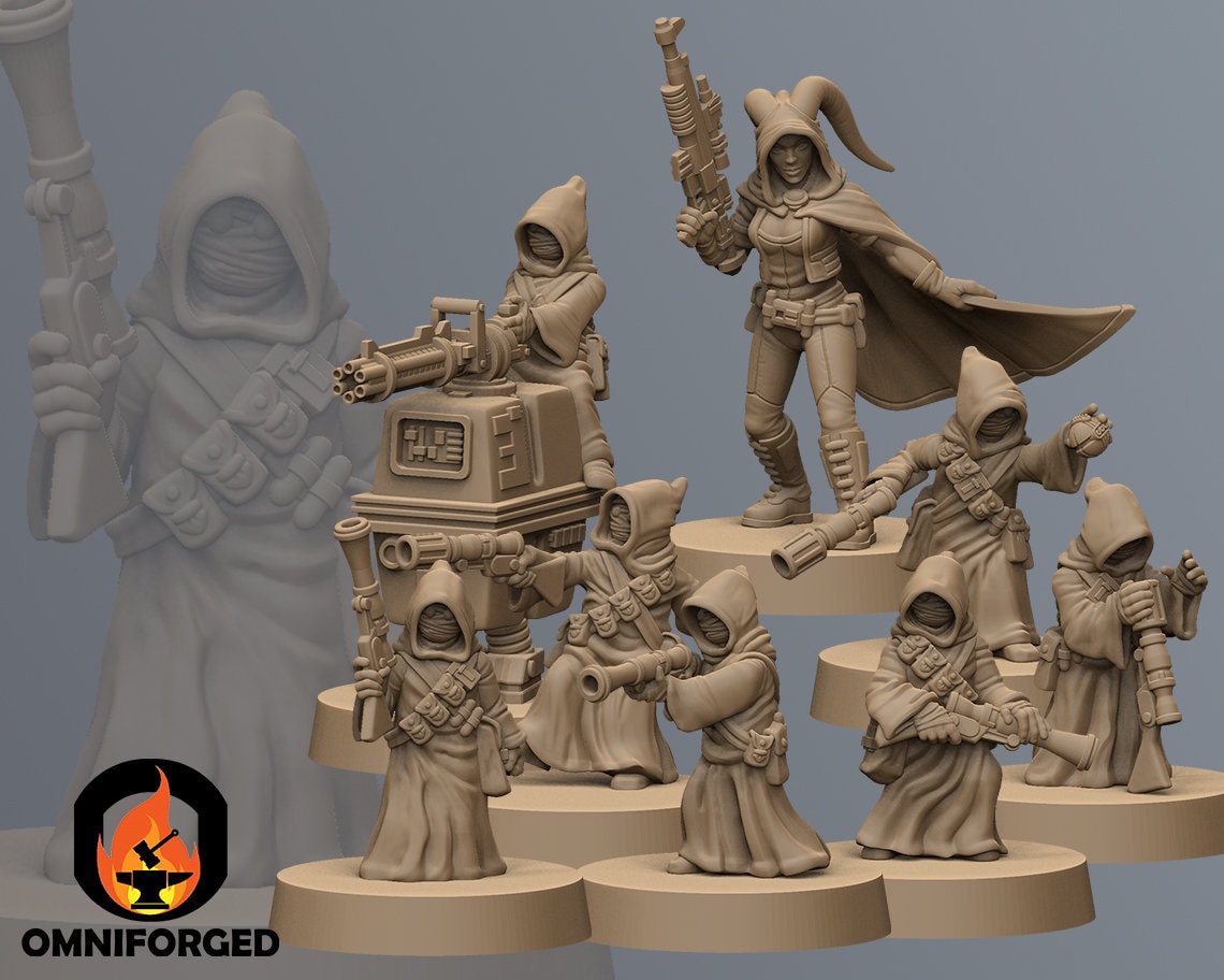 Sand Scrappers Star Wars Legion Shatterpoint Jawa 3D Printed Mini Miniature - Picture 18 of 19