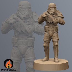 Scout Recon Trooper SW Legion RPG 3D Printed Sci-FI Miniature Mini