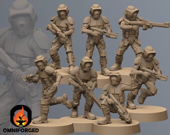 Republic Scouts | Blue Wolf Miniatures | Legion Scale | 3D Printed Figure
