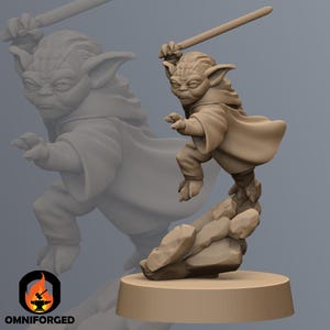 Green Sage Leaping SW Legion RPG 3D Printed Sci-FI Miniature Mini