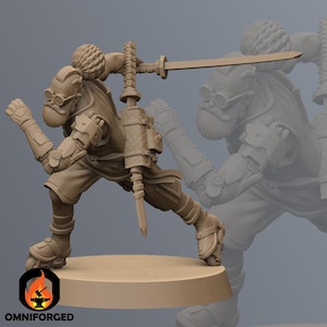 YugenJiiSan Cyberpunk Unit9 3D Printed RPG Sci-FI Miniature Mini Figure 32mm