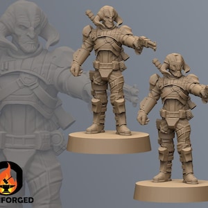 Bull Bounty Hunter SW Legion RPG 3D-geprint Sci-FI miniatuur Mini