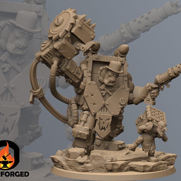 Warboz Megarmour | Wild Western Orcs | Ghamak | Table Top Gaming | RPG | D&D |   3D Printed Miniature