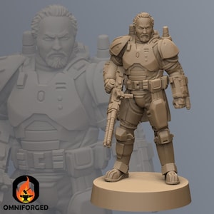 Mandalorian Paz Vizsla Proxy Pose E SW Legion, RPG 3D Printed Sci-FI D&D Miniature Mini