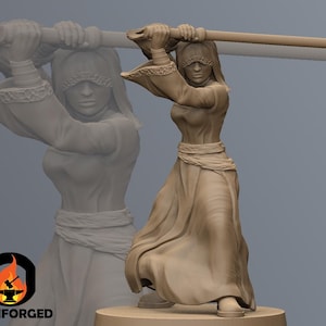 Mystical Blind Dark Warrior SW Legion RPG 3D Printed Sci-FI Miniature Mini