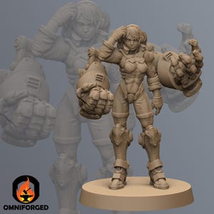 Pashneya Cyber Ravager Cyberpunk Papsikels 3D Printed RPG Sci-FI Miniature Mini Figure