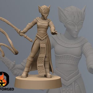 Feline Queen SW Legion RPG 3D Printed Sci-FI Miniature Mini