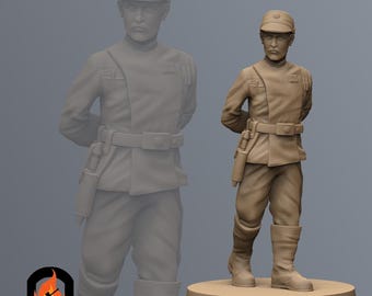 Authority Old Captain SW Legion RPG 3D Printed Sci-FI Miniature Mini