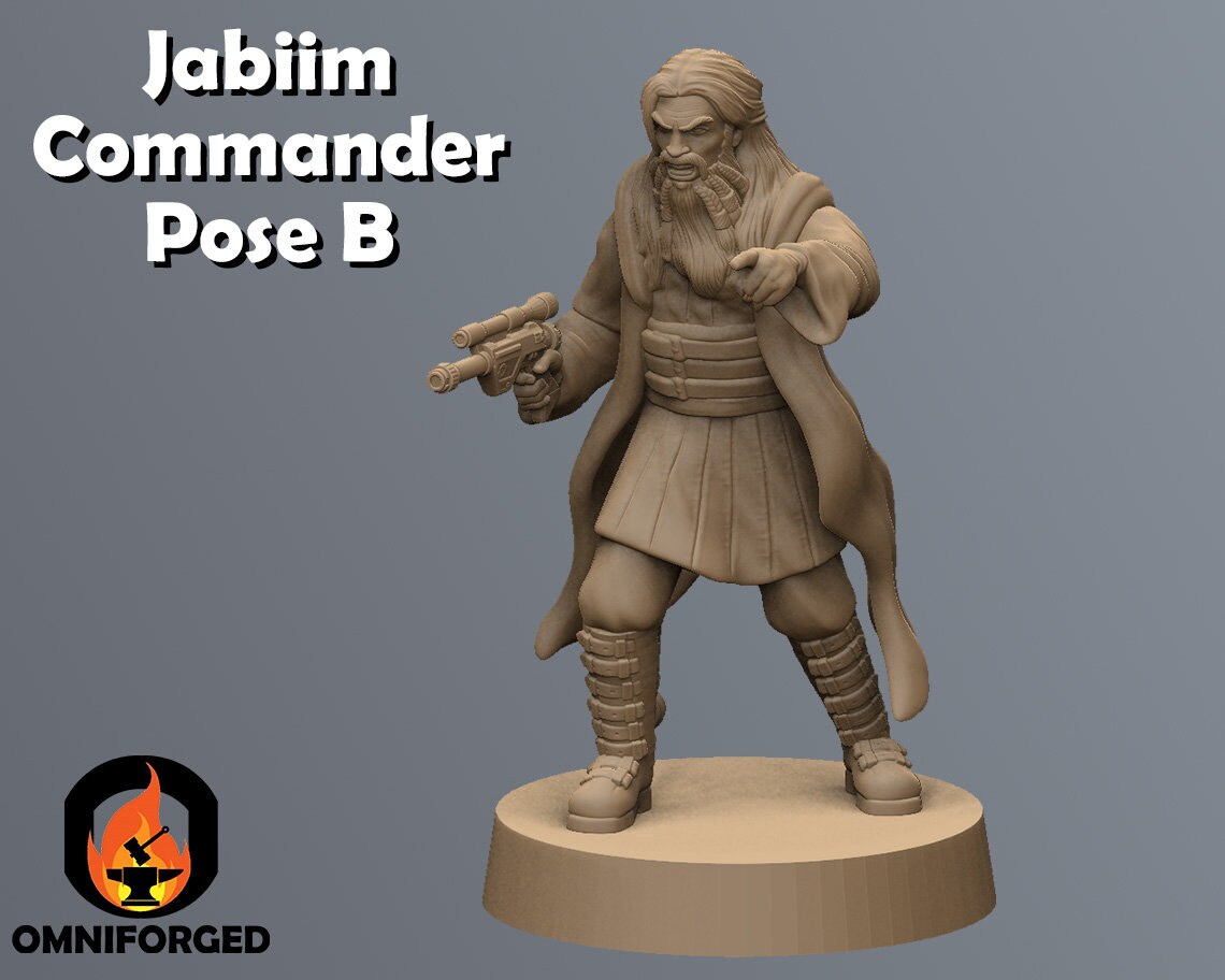 Jabiim Commander | Black Remnant | Tabletop Gaming | 3D Printed Miniature - Picture 5 of 6