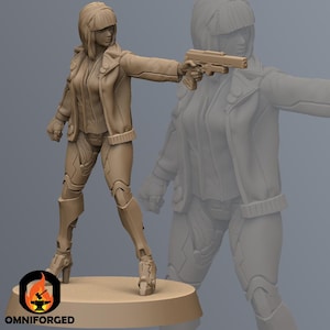 Miko Cyberpunk Unit9 3D Printed RPG Sci-FI Miniature Mini Figure 32mm