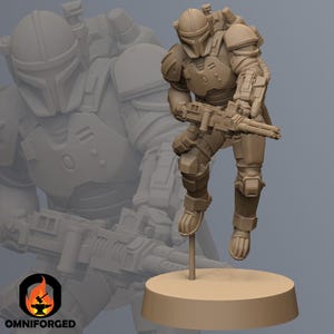 Mandalorian Paz Vizsla Proxy Pose B SW Legion, RPG 3D Gedruckt Sci-FI D & D Miniatur Mini