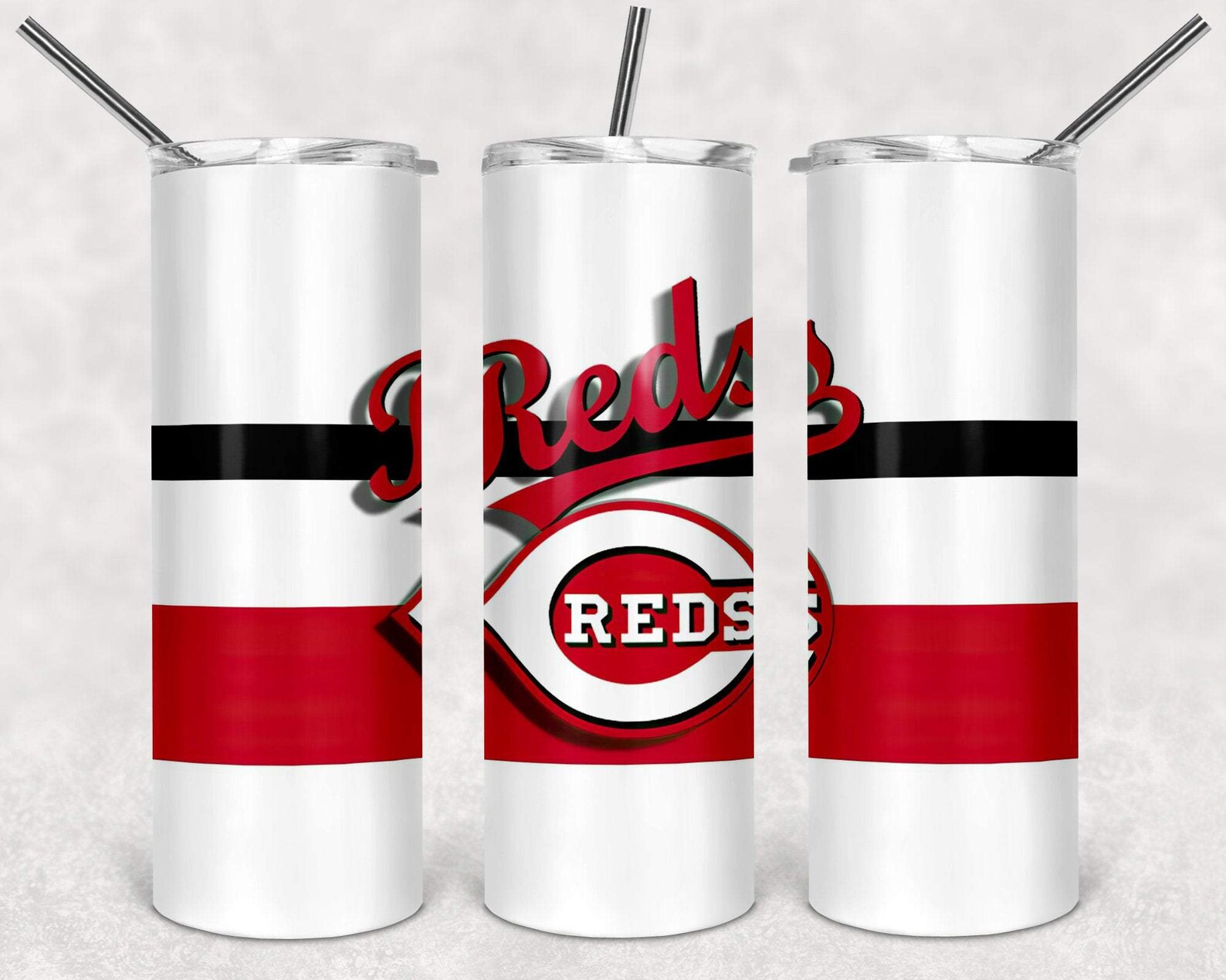 Cincinnati Reds Tumbler Wrap Sublimation Waterslide JPG | Etsy