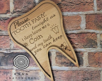 Tooth Fairy Tray, Lost Tooth, Children's tray, Tooth Fairy Alternative