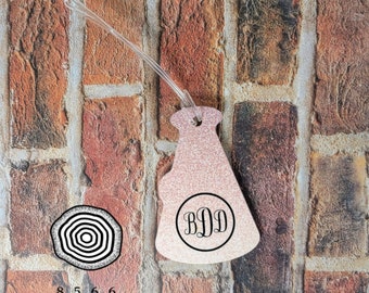 personalized cheerleading megaphone tags, luggage tags, cheer competition gifts, cheer team gifts, cheerleader gifts